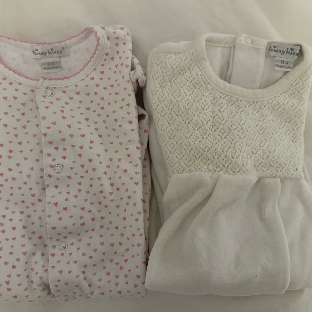Kissy Kissy footed onesies